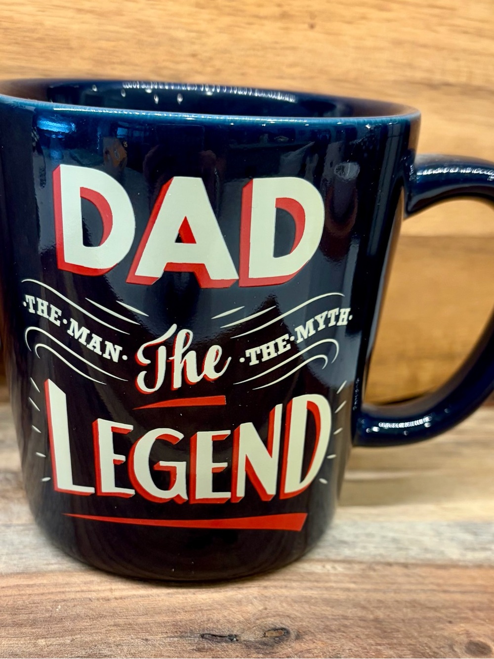 Dad The Legend Navy Blue Ceramic Mug Paper Source Mug NEW